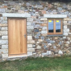 External TG & V oak door and frame