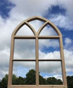 softwood arched Gothic window