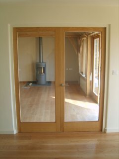 internal oak french door set