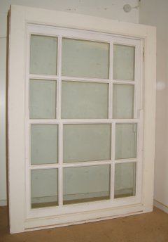 Painted softwood wooden box sash sliding sash window