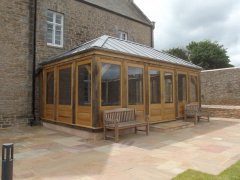 Oak screen french door double door set