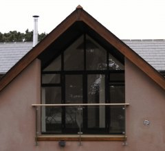 painted softwood glazed screen french doors double doors opening out