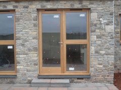 Oak Fully Glazed Door with Opening Window