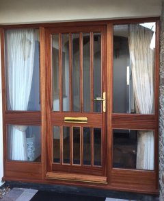 sapele door sidelights