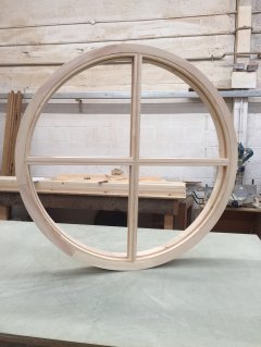 Softwood wooden Round Window