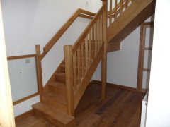 Oak Staircase Glass Stairgate