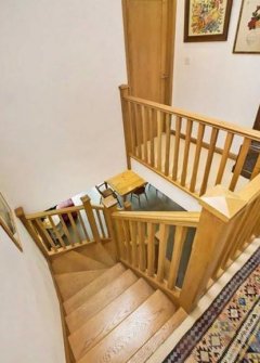solid oak wooden staircase